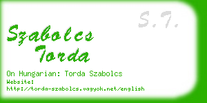 szabolcs torda business card